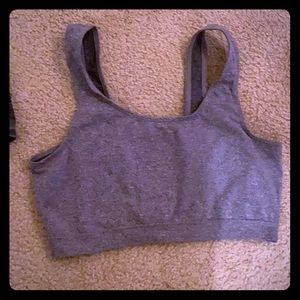 Grey sports bra